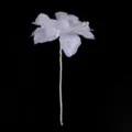 Flor de camelia de tela artificial blanca tallo único, perfecta para decoración de boda DIY hogar. - Camelia / Aprox. 8.5CM / Blanco