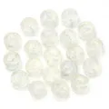 Detailansicht von schimmernden Glasrosenperlen, transparenten Blumenperlen für DIY-Schmuckherstellung. - Runde Rose / 20 Stück/Packung (ca. 10mm) / Hellgelb