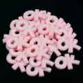 Roze OK letter PVC zachte lijm patches voor telefoonhoesje haarspeld decoratie schoenen - OK Letter Patch / 30 Stuks (Ongeveer 24x35mm) / Roze