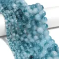 Perline di calcedonio blu naturale rotonde pietra preziosa fai-da-te creazione gioielli - Dimensione 4mm (Circa 88 Pezzi) / Blu Scuro