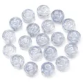 Transparente Glasperlen in Rosenform für DIY-Schmuck, ideal für Armbänder und Halsketten. - Runde Rose / 20 Stück/Packung (ca. 10mm) / Hellblau