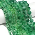 Perle rotonde in calcedonio verde naturale perle sfuse di pietre preziose per gioielli fai da te - Dimensione 4mm (Circa 88 Pezzi) / Verde