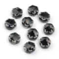Perles de fleurs en céramique perles en forme de marguerite noire et blanche pour bijoux DIY - Fleurs de marguerite noir