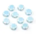 Perles en céramique bleu clair marguerites breloques pour fabrication de bijoux DIY - Fleurs de marguerite bleues