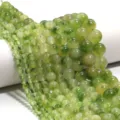 Perle sfuse di calcedonio verde naturale perle rotonde semilavorate accessori per gioielli fai da te. - Verde Giallo