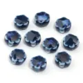 Perline margherita ceramica blu scuro lucido cinque petali accessori gioielli DIY - Margherita Blu Reale