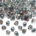 Gefacetteerde aardbei kristal kralen iriserend glas losse kralen voor DIY sieraden - Gefacetteerde Aardbei (Horizontaal Gat) / 6x8mm (Verpakking van 30) / Half-transparant Groen