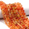 Perle di agata corniola naturale perle sfuse per la creazione di gioielli fai da te bracciali - Arancione