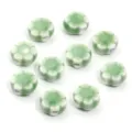 Perles en céramique marguerite fleurs cinq pétales breloques pour bijoux DIY bracelet - Marguerites en vert clair