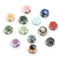 Perline di fiori in ceramica colorate foro dritto accessori per gioielli fai da te - Margherita Colori Misti Casuali