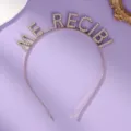 Rhinestone letter headband party hair hoop sparkling crystal hair accessories for women - Me Reci Style / Gold