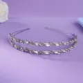 French retro double-layer rhinestone headband for bridal wedding party hair accessories - Luxury Premium Style (TS-J3482S)