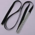 Elegant black ribbon bridal rhinestone belt for wedding dress evening gown party sash accessory - Black (WS-J107BLK)
