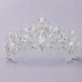 Silver Rhinestone Bridal Crown Variant, Sparkling Crystal Tiara for Wedding Party Hair Jewelry - Simple Crown (TS-J2711)