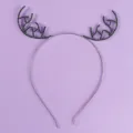 Sparkly rhinestone deer antler headband, elegant purple background variant fashion hair hoop. - Light Luxury Retro Style (TS-J2881GREEN)