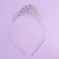 Silver rhinestone tiara headband, elegant bridal hair accessory for weddings and parties. - Commuter Exquisite Style (TS-J3049S)