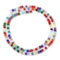 Multicolor crystal glass faceted beads detail, colorful sparkling DIY jewelry making component. - 145 Pieces/Pack / Transparent Random Mixed Colors / 3mm