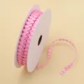 Pink heart ribbon spool for gift wrapping, flower packaging, and DIY crafts decoration. - Heart Chain Style (F6388) / Ribbon Width 0.8cm 20 Yards/Roll / Deep Pink