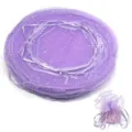 Lila Runde Organza Säckchen Geschenktüten mit Kordelzug Bonbon Beutel für Hochzeit Feier - 10 Stück/Packung (Durchmesser ca. 26cm) / Lila