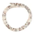 Detailed shot of mixed color faceted crystal glass beads strand for DIY jewelry making. - 145 Pieces/Pack / Amber / 3mm