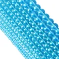 Lake blue transparent glass beads, semi-finished loose bead strands for DIY craft. - Diameter 4mm (Approx. 100 Pcs) / Lake Blue