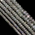 Faceted crystal rondelle spacer beads, clear AB color sparkling DIY jewelry making accessories. - Crystal Yellow