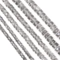 Faceted gray crystal rondelle spacer beads for DIY jewelry making and clothing accessories. - Transparent Gray
