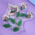 Handgemaakte parel bloem strass patch DIY kleding naaiaccessoire elegant design - Zoete Veelzijdige Bloemenstijl (CS-J790)