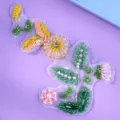 Handgemaakte kraaltjes pailletten bloem patch DIY kleding applicatie met strass stenen. - Fotografie Bloemenstijl (CS-J791)