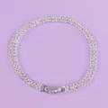 Sparkling rhinestone tennis bracelet, silver tone crystal chain for women party wear - Elegant Luxurious Bracelet BS-J4923