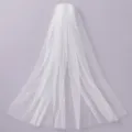 Witte bruidssluis in Koreaanse stijl met parels, elegant haaraccessoire voor huwelijk. - Feest Parel Tule Stijl (HS-J7433)