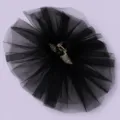 Zwarte tulle haarklem, pluizige mesh haaraccessoire haarspeld voor feestjes en styling. - Zwarte Kant Haarklem (HS-J7157BLK)