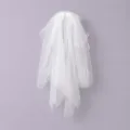 Witte bruidssluis met schattige strikjes en kam, perfect voor een bruiloft, feest en fotoshoot. - Banket Strik Haarkam (HS-J7182WHITE)