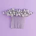 Silver Rhinestone Hair Comb Elegant Crystal Insert Comb Wedding Bridal Hair Accessory Variant - Wedding Dress Matching Style (HS-J7099S)