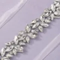 Bridal crystal rhinestone belt for wedding party dress waist accessory luxury sparkle - Bridal Photoshoot Style (WS-J279S)