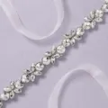 Rhinestone bridal belt sparkling crystal sash wedding dress accessory party waist decor 1pc - Fresh Sweet Style (WS-J280S)