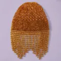 Goldene Perlen Quasten Haarkappe Vintage exotischer Braut Kopfschmuck fur Hochzeit Party - Luxus Goldener Haarschmuck (HS-J7517G)