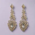 Vintage gouden strass oorbellen hangend voor vrouwen feest mode sieraden cadeau leuk. - Zachte en Edele Stijl (ERS-J3046G) / Goud