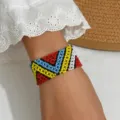 Βραχιόλι με χάντρες boho για γυναίκες, μοντένιο γεωμετρικό κόσμημα καρπού χειροποίητο. - Πολύχρωμο Στυλ 3