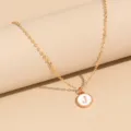 Gold Initial J Letter Pendant Necklace Dainty Chain Minimalist Charm Jewelry for Women - Letter J