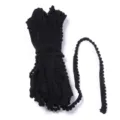 Black pom pom trim fringe ribbon for DIY sewing crafts, garment accessories, and home decor. - Width 1cm 10 Yards/Pack / Black