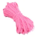 Pink pom pom trim ribbon fringe sewing lace DIY handmade clothing accessories crafts details - Width 1cm 10 Yards/Pack / Deep Pink