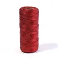 Rollo de cordón metálico rojo hilo no elástico para envolver regalos vista detallada. - 1.5mm/Carrete / Burdeos