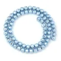 Lichtblauwe gefaseerde glazen kristalparels streng voor DIY sieraden accessoires. - Waterblauw