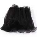 Black pleated mesh lace trim, sheer ruffled fabric ribbon for DIY sewing and crafting. - Approx 28cm Width (3.6 Meters/Roll) / Black