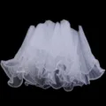 White pleated tulle lace trim for bouquet wrapping, DIY craft and clothing accessories. - Approx 28cm Width (3.6 Meters/Roll) / White