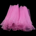 Pink pleated tulle lace trim for bouquet wrapping, garment accessories, and DIY craft projects. - Approx 28cm Width (3.6 Meters/Roll) / Peach Pink