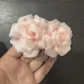 Rosa Organza Blumen Haarkamm für Damen, süßer doppelter Blumen Haarclip und schöner Kopfschmuck. - Hellrosa