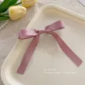 Rosa Schleife Haarklammer Stoff Schleifen Haarspange Süßes Haaraccessoire für Frauen - Schleife Streamer Haarspange / Entenschnabel-Clips / Rosa