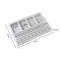 Grey flocking bead design board jewelry making tray for bracelet and necklace sizing 28cm - Bracelet Beading Board / 1 Piece (28cmx19.5cmx1.8cm)